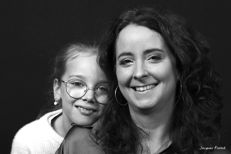 Studio photos famille N&b